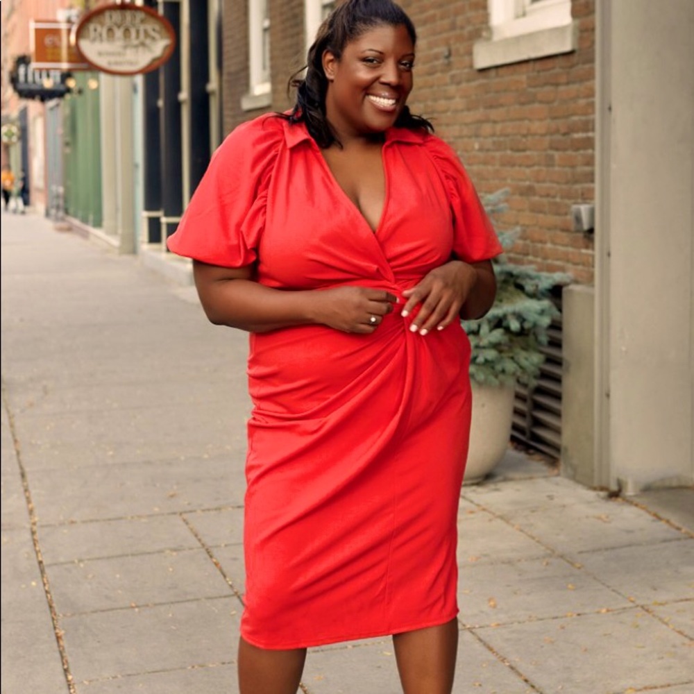 Sold offline ASOS Design studio dress red hot Summer dress for various occasions